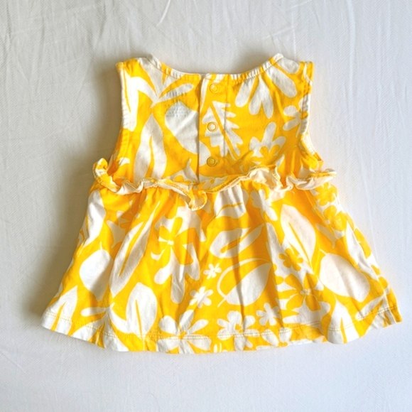 carter's bold yellow floral print sleeveless top 18 months - Picture 6 of 6